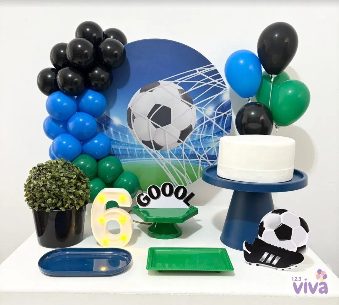 Kit de mesa com tema de futebol