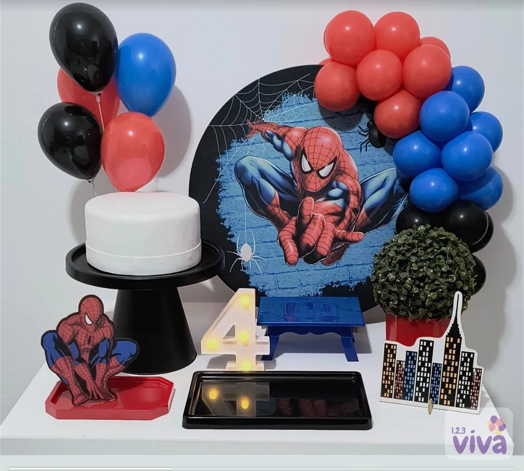 Kit de mesa com tema do Homem-Aranha