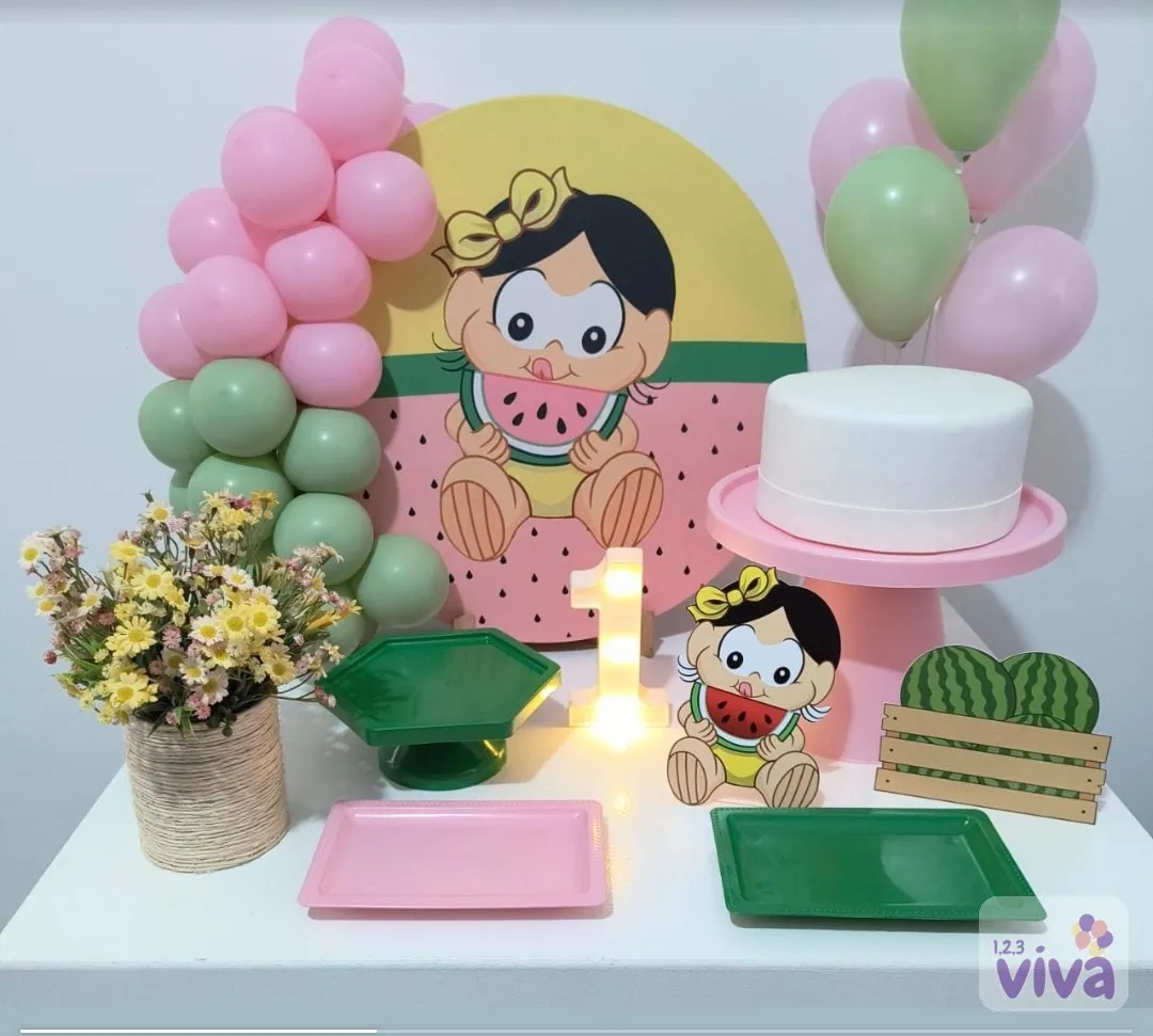 Kit de mesa com tema da Magali Baby